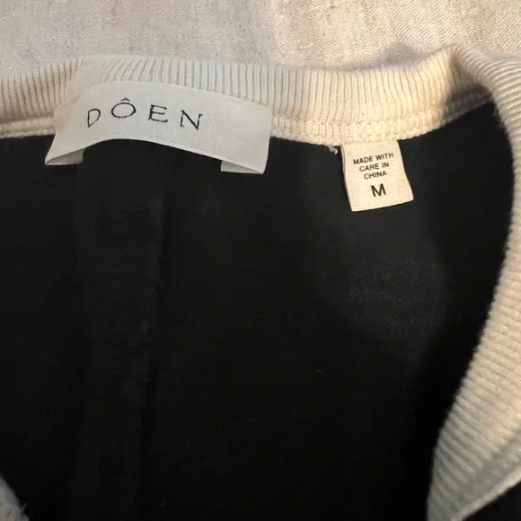 Doen Black and Cream Long Sleeve Top - Picture 3 of 4